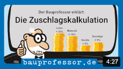 Bauprofessor Video Zuschlagskalkulation