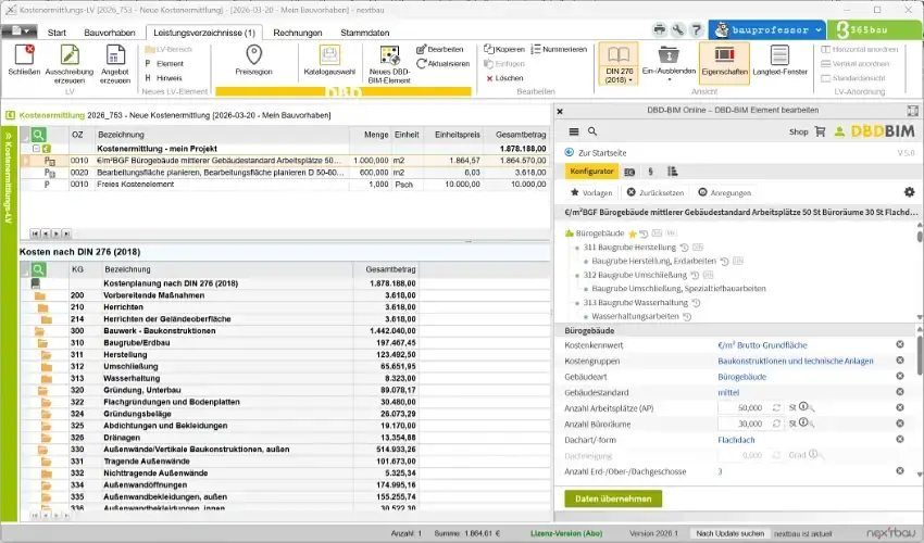 BIM-Objekte in nextbau