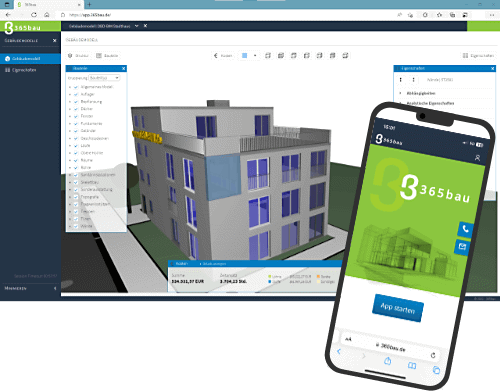 Screenshot 365bau Cloud-Erweiterung f&uuml;r nextbau