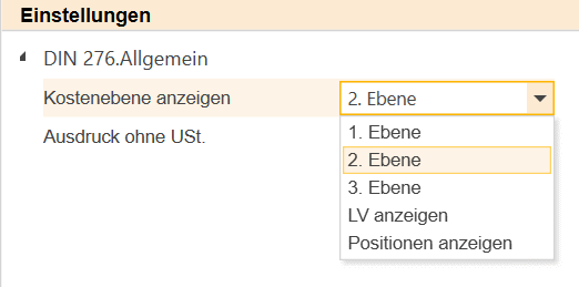 Screen Gliederungstiefe frei wählbar