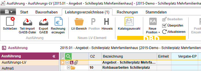 Ausführungs-LV